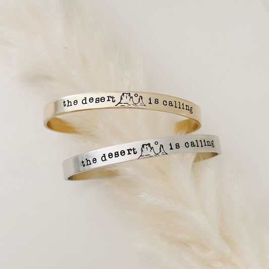 The Desert is Calling Metal Cuff Bracelet