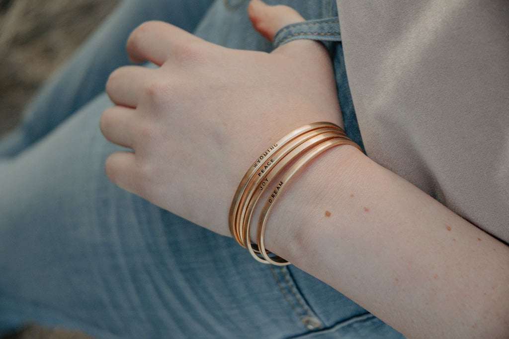 Live Love Wander Skinny Cuff, Adventure Bracelet