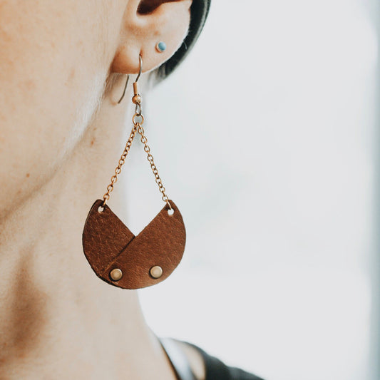 Leather Fortune Earrings